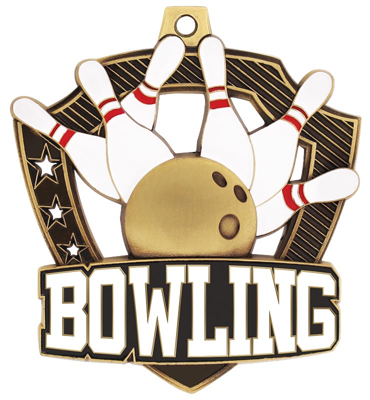 2 1/4" Bowling Shieldz Medal