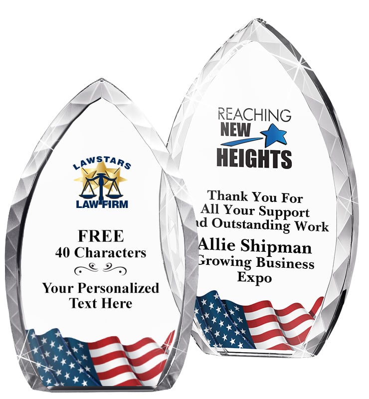 American Flag Tear Drop Crystals