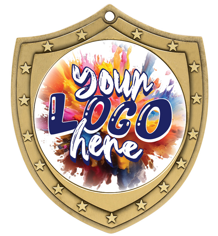 3" Classico Shield Round Insert Medals