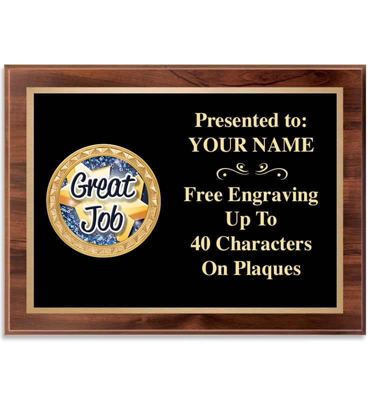 Executive Wood Horizontal Insert Plaque&nbsp;