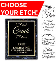 Classic Etched Black Plaques