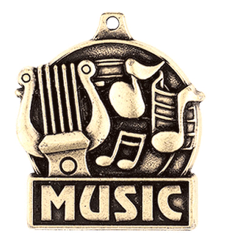 1 3/4" Music Medal