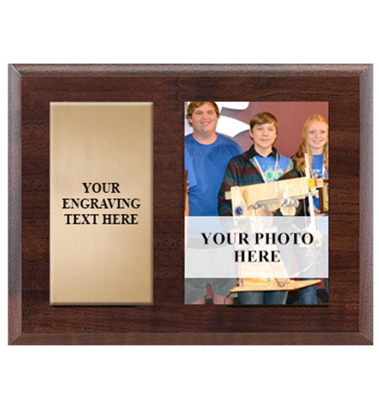 7"x9" Walnut Photo Plaque