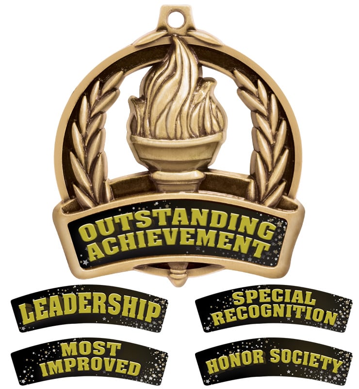 2" Torch Achievement Insert Medal
