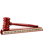 11 7/8" Rosewood Gavel With Base