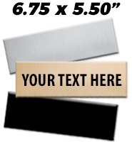 6.75"W x 5.5"H Engraving Plates