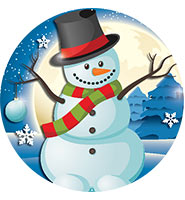 2" Snowman Sticker