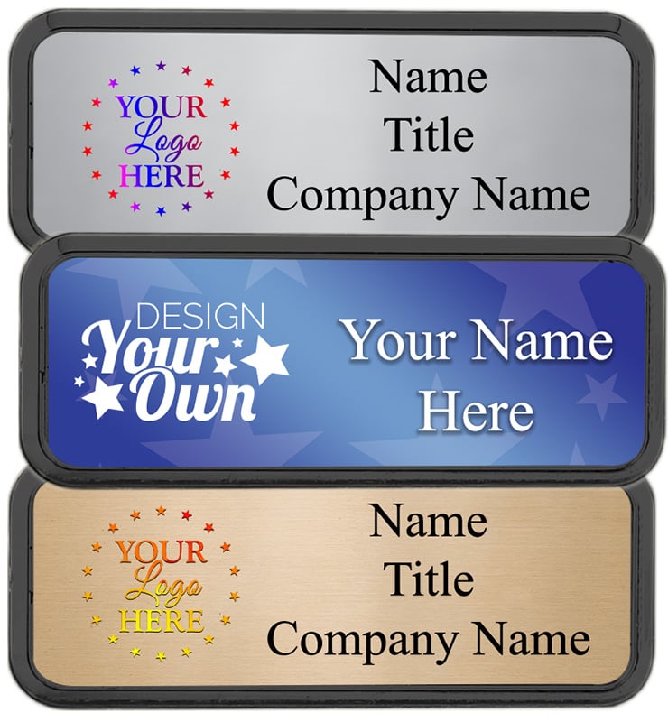 Small Rounded Black Frame Color Badge