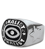 Football Bling Silver Finalist Ring