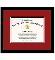 Black Bachelor's Diploma Frame 