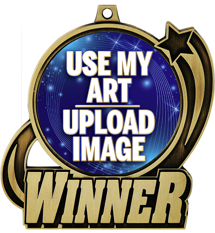 3" Custom Insert Winner Medal