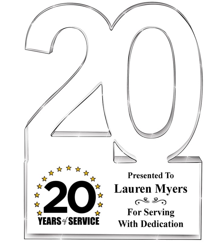 20 Years Of Service Acrylic