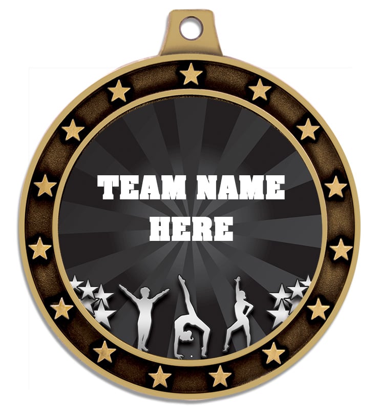 2 1/2" Custom Text Gymnastics Medals