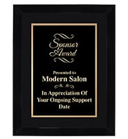 Black Wood Omega Frame Plaque