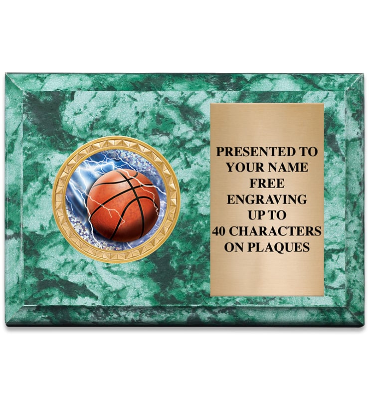 Green Marbleized Horizontal Insert Plaques