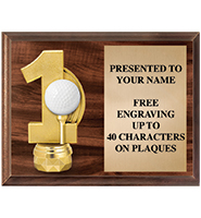 Hole In One Horizontal Wood Plaque