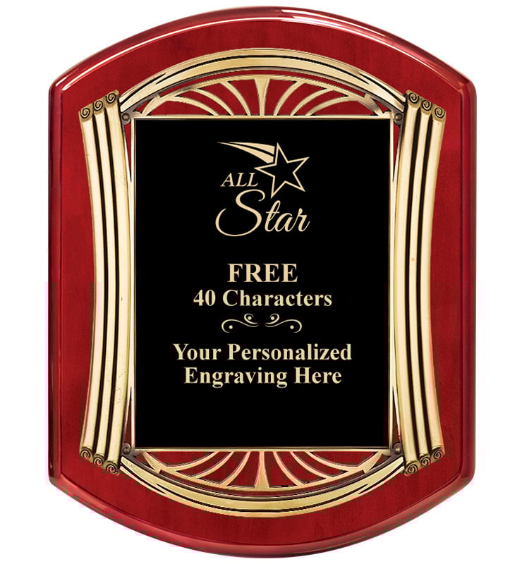 Rosewood Roman Gold Plaque