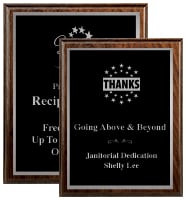 Walnut Silver Border Plaques