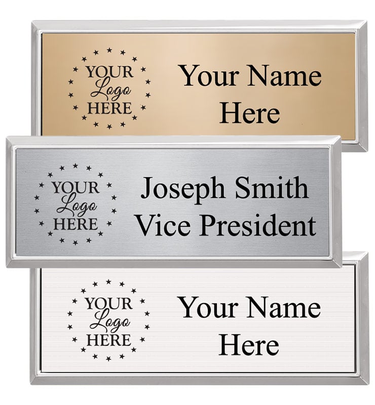 Small Rectangle Silver Frame Badge&nbsp;