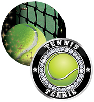 2" Tennis Stickers