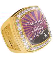 Custom Deluxe Insert Gold USSSA Ring