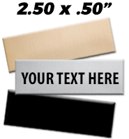 2.50"W x 0.50"H Engraving Plates
