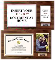 19.5"W x 11" Diploma and Photo Plaque
