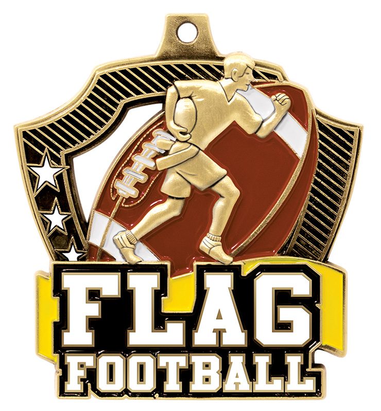 2 1/4" Flag Football Shieldz Medals