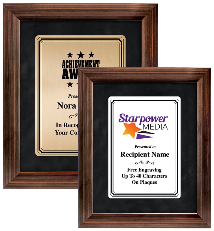 Premium Bronze Paradigm Frame Plaque With Neutral Plates