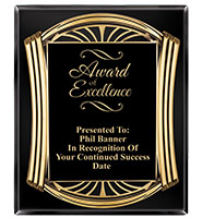 Roman Gold Ebony Piano Plaque