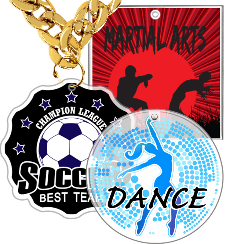 7" Massive Custom Cut Acrylic Medal