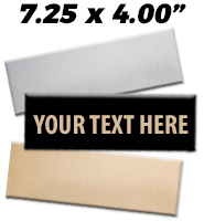7.25"W x 4"H Engraving Plates
