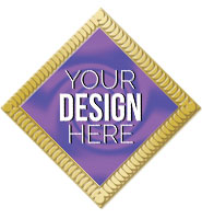 1.5" Diamond Insert Gold Pin