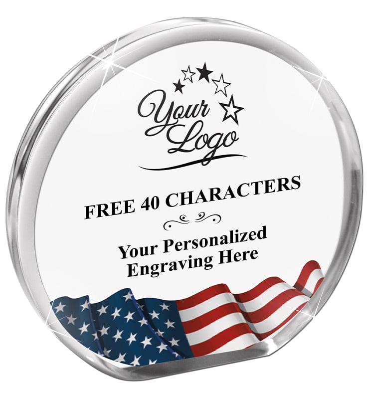 American Flag Orbit Acrylic