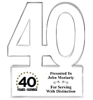 40 Years Of Service Acrylic