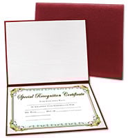 Maroon Certificate Cover