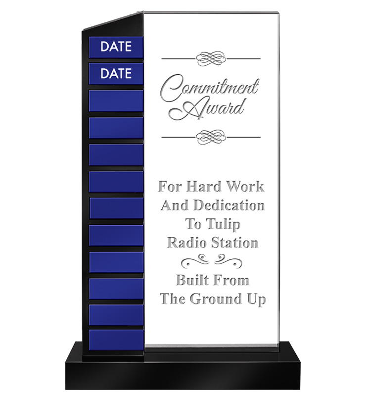 12 Blue Plate Slide-In Perpetual Acrylic