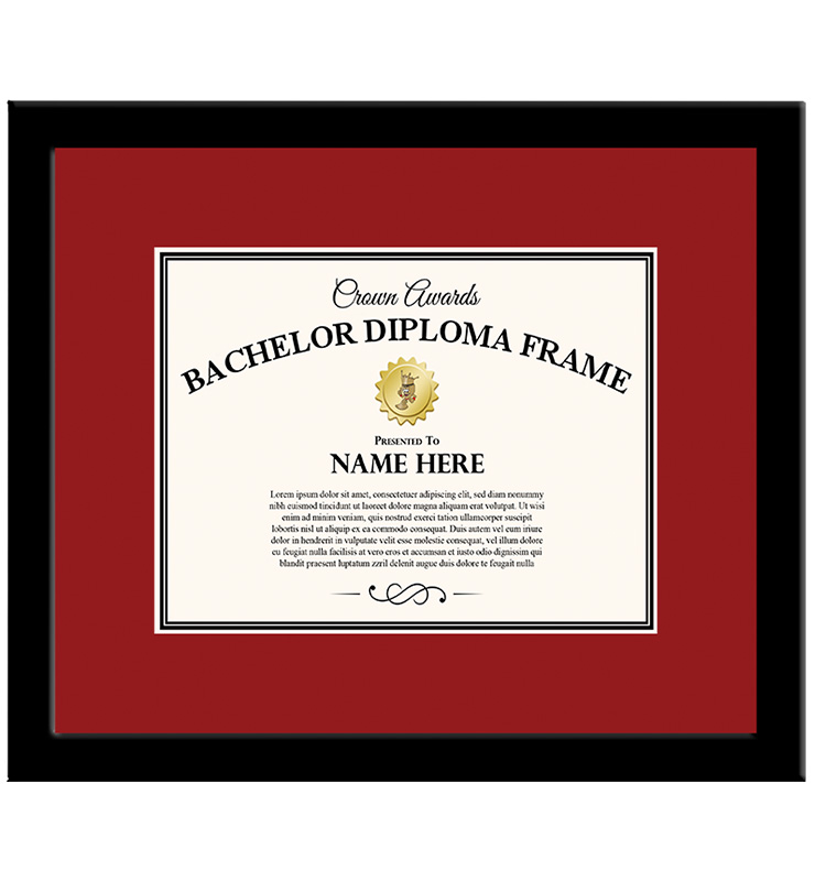Black Bachelor's Diploma Frame&nbsp;