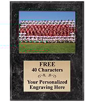 Black Marbleized Vertical Photo Plaque