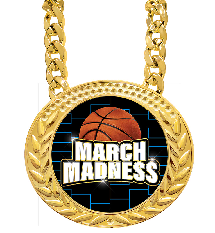 6" Famous March Madness Insert Medals