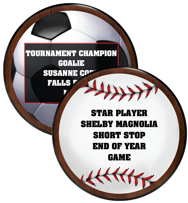 Round Wood Sport Plaque