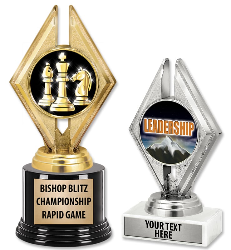 Gold And Silver Monte Insert Trophies