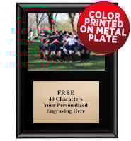 Black Vertical Metal Photo Plaque