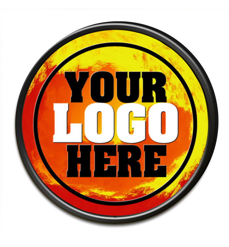 1" Black Round Insert Pin