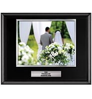 Shiny Black Horizontal Slide-In Photo Frame Plaque