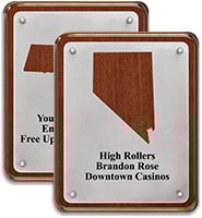 Walnut State Floating Plaque