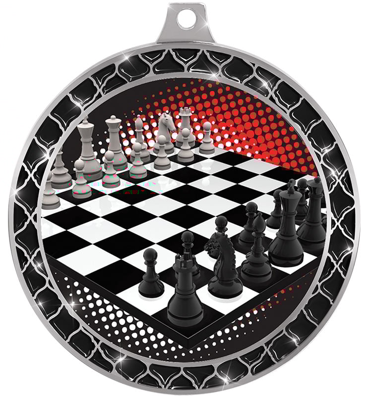 2 1/2" Black Trellis Insert Medal