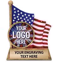 American Flag Insert Sculpture