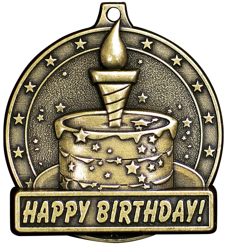 2" Happy Birthday Medal