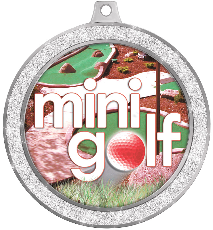 2 1/2" Silver Glitter Insert Medal
